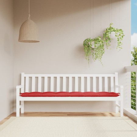Cojín de banco de jardín tela Oxford rojo 200x50x7 cm de , Cojines para sillas y sofás - Ref: Foro24-361646, Precio: 31,13 €,...