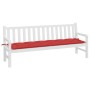 Cojín de banco de jardín tela Oxford rojo 200x50x7 cm de , Cojines para sillas y sofás - Ref: Foro24-361646, Precio: 31,13 €,...
