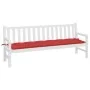 Garden bench cushion Oxford fabric red 200x50x7 cm by , Cushions for chairs and sofas - Ref: Foro24-361646, Price: 30,83 €, D...