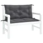 Garden bench cushions 2 pcs anthracite 100x50x7 cm by , Cushions for chairs and sofas - Ref: Foro24-361659, Price: 35,84 €, D...