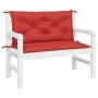 Garden bench cushions 2 pcs Oxford fabric red 100x50x7 cm by , Cushions for chairs and sofas - Ref: Foro24-361665, Price: 35,...