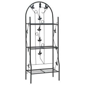 Estante para macetas 3 niveles hierro negro 52x28x128 cm de vidaXL, Soportes para macetas - Ref: Foro24-47097, Precio: 60,62 ...