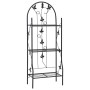Pot rack 3 levels black iron 52x28x128 cm by vidaXL, Pot stands - Ref: Foro24-47097, Price: 60,62 €, Discount: %