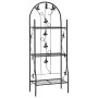Pot rack 3 levels black iron 52x28x128 cm by vidaXL, Pot stands - Ref: Foro24-47097, Price: 59,79 €, Discount: %