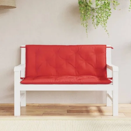Garden bench cushions 2 pcs Oxford fabric red 120x50x7 cm by , Cushions for chairs and sofas - Ref: Foro24-361684, Price: 37,...