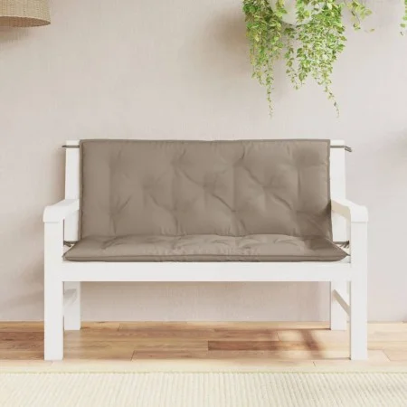 Garden bench cushions 2 pcs taupe Oxford fabric 120x50x7 cm by , Cushions for chairs and sofas - Ref: Foro24-361686, Price: 3...