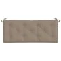 Garden bench cushions 2 pcs taupe Oxford fabric 120x50x7 cm by , Cushions for chairs and sofas - Ref: Foro24-361686, Price: 3...