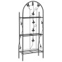 Pot rack 3 levels black iron 52x28x128 cm by vidaXL, Pot stands - Ref: Foro24-47097, Price: 60,62 €, Discount: %