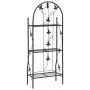 Pot rack 3 levels black iron 52x28x128 cm by vidaXL, Pot stands - Ref: Foro24-47097, Price: 59,79 €, Discount: %