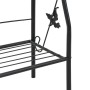 Pot rack 3 levels black iron 52x28x128 cm by vidaXL, Pot stands - Ref: Foro24-47097, Price: 60,62 €, Discount: %