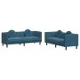 2-piece blue velvet sofa set with cushions by , Sofas - Ref: Foro24-3209265, Price: 526,12 €, Discount: %