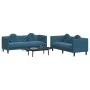 2-piece blue velvet sofa set with cushions by , Sofas - Ref: Foro24-3209265, Price: 526,12 €, Discount: %