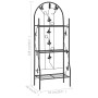 Pot rack 3 levels black iron 52x28x128 cm by vidaXL, Pot stands - Ref: Foro24-47097, Price: 60,62 €, Discount: %