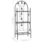 Pot rack 3 levels black iron 52x28x128 cm by vidaXL, Pot stands - Ref: Foro24-47097, Price: 59,79 €, Discount: %
