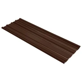 Panel para tejado 12 unidades acero galvanizado marrón de vidaXL, Techo - Ref: Foro24-145721, Precio: 78,06 €, Descuento: %