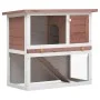 Kaninchenkäfig mit 1 braunen Holztür von vidaXL, Käfige und Lebensräume für Kleintiere - Ref: Foro24-170832, Preis: 109,20 €,...