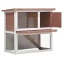 Rabbit cage with 1 brown wooden door by vidaXL, Cages and habitats for small animals - Ref: Foro24-170832, Price: 109,20 €, D...