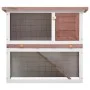 Rabbit cage with 1 brown wooden door by vidaXL, Cages and habitats for small animals - Ref: Foro24-170832, Price: 109,20 €, D...