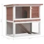 Kaninchenkäfig mit 1 braunen Holztür von vidaXL, Käfige und Lebensräume für Kleintiere - Ref: Foro24-170832, Preis: 109,20 €,...