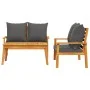 Set de muebles para jardín 3 piezas con cojines madera acacia de , Conjuntos de jardín - Ref: Foro24-3211799, Precio: 375,63 ...