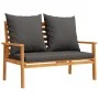 Set de muebles para jardín 3 piezas con cojines madera acacia de , Conjuntos de jardín - Ref: Foro24-3211799, Precio: 375,63 ...