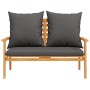 Set de muebles para jardín 3 piezas con cojines madera acacia de , Conjuntos de jardín - Ref: Foro24-3211799, Precio: 400,11 ...