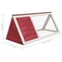 Roter Tierkäfigstall aus Holz von vidaXL, Käfige und Lebensräume für Kleintiere - Ref: Foro24-170854, Preis: 78,43 €, Rabatt: %