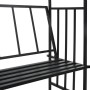Garden arch with black iron bench 128x50x207 cm by vidaXL, Pergolas, arches and garden trellises - Ref: Foro24-47093, Price: ...