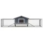 Solid pine and gray fir wood hutch 310x70x87 cm by vidaXL, Cages and habitats for small animals - Ref: Foro24-170858, Price: ...