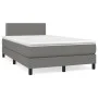 Box spring bed with dark gray fabric mattress 120x190 cm by , Beds and slatted bases - Ref: Foro24-3269717, Price: 430,16 €, ...