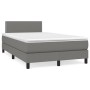 Cama box spring con colchón tela gris oscuro 120x190 cm de , Camas y somieres - Ref: Foro24-3269717, Precio: 385,08 €, Descue...