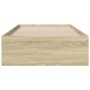 Cama con cajones madera ingeniería roble Sonoma 90x200 cm de , Camas y somieres - Ref: Foro24-3280428, Precio: 111,38 €, Desc...
