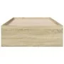 Sonoma oak engineered wood bed with drawers 90x200 cm by , Beds and slatted bases - Ref: Foro24-3280428, Price: 110,34 €, Dis...