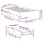 Sonoma oak engineered wood bed with drawers 90x200 cm by , Beds and slatted bases - Ref: Foro24-3280428, Price: 110,34 €, Dis...