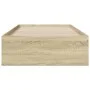 Sonoma oak engineered wood bed with drawers 90x190 cm by , Beds and slatted bases - Ref: Foro24-3280435, Price: 107,11 €, Dis...
