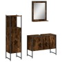 3-piece bathroom furniture set smoked oak plywood by , Bathroom furniture - Ref: Foro24-3214351, Price: 156,47 €, Discount: %