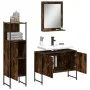 3-teiliges Badezimmermöbel-Set aus geräuchertem Eichensperrholz von , Badezimmermöbel - Ref: Foro24-3214351, Preis: 156,74 €,...