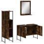 3-piece bathroom furniture set smoked oak plywood by , Bathroom furniture - Ref: Foro24-3214351, Price: 156,47 €, Discount: %