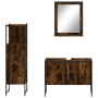 3-piece bathroom furniture set smoked oak plywood by , Bathroom furniture - Ref: Foro24-3214351, Price: 156,47 €, Discount: %