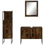 Set de muebles baño 3 pzas madera contrachapada roble ahumado de , Muebles de baño - Ref: Foro24-3214351, Precio: 156,72 €, D...