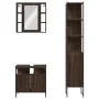 Set de muebles de baño 3 pzas madera contrachapada roble marrón de , Muebles de baño - Ref: Foro24-3214739, Precio: 201,16 €,...