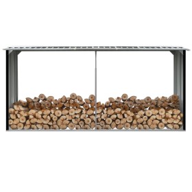 Casetilla para leña acero galvanizado antracita 330x92x153 cm