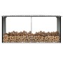 Brennholzkiste anthrazit verzinkter Stahl 330x92x153 cm von vidaXL, Zubehör für Taschen und Brennholzhalter - Ref: Foro24-470...