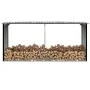 Brennholzkiste anthrazit verzinkter Stahl 330x92x153 cm von vidaXL, Zubehör für Taschen und Brennholzhalter - Ref: Foro24-470...