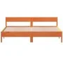 Bettgestell mit Kopfteil aus wachsbraunem Kiefernholz, 200 x 200 cm von , Betten und Lattenroste - Ref: Foro24-3216211, Preis...
