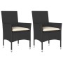 Sillones de jardín con cojines 2 uds ratán sintético negro de , Sillas de jardín - Ref: Foro24-368108, Precio: 120,09 €, Desc...