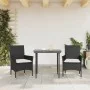 Garden armchairs with cushions 2 pcs black synthetic rattan by , Garden chairs - Ref: Foro24-368108, Price: 125,68 €, Discoun...