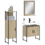 Set de muebles de baño 3 pzas madera contrachapada roble sonoma de , Muebles de baño - Ref: Foro24-3214345, Precio: 150,39 €