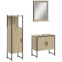 Set de muebles de baño 3 pzas madera contrachapada roble sonoma de , Muebles de baño - Ref: Foro24-3214345, Precio: 150,39 €