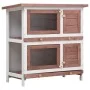 Rabbit cage with 4 brown wooden doors by vidaXL, Cages and habitats for small animals - Ref: Foro24-170835, Price: 129,26 €, ...